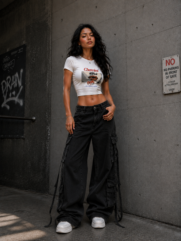 Cherries Crop Top